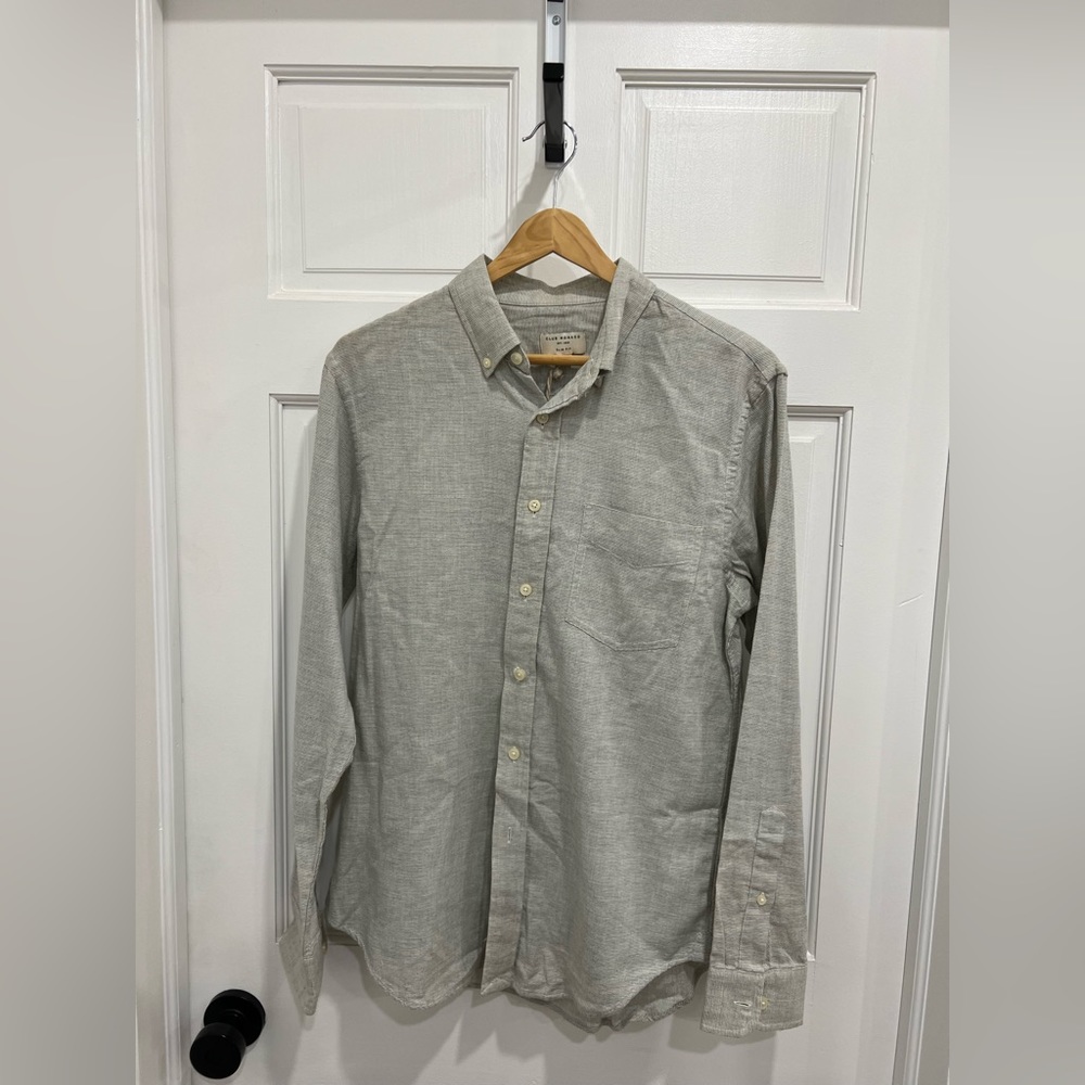 NWT Men’s Club Monaco textured gray shirt size small